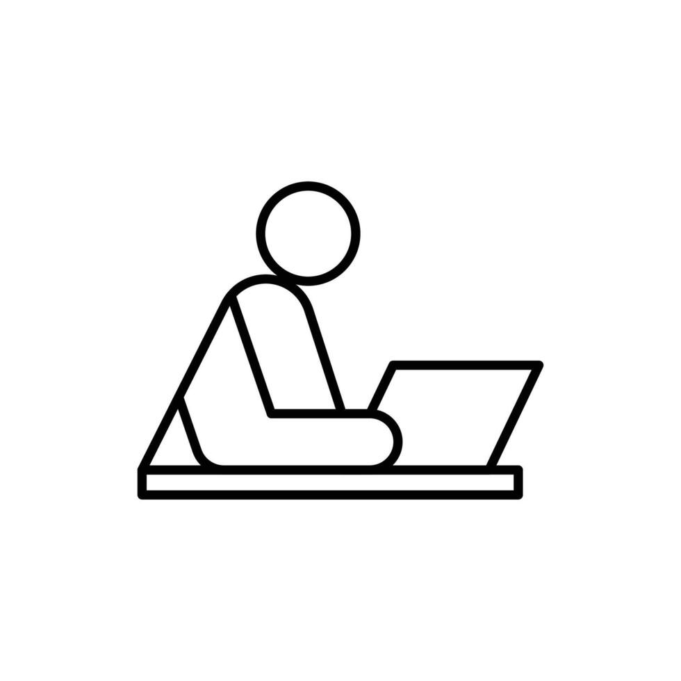 author thin outline icon design good for web or mobile app vector