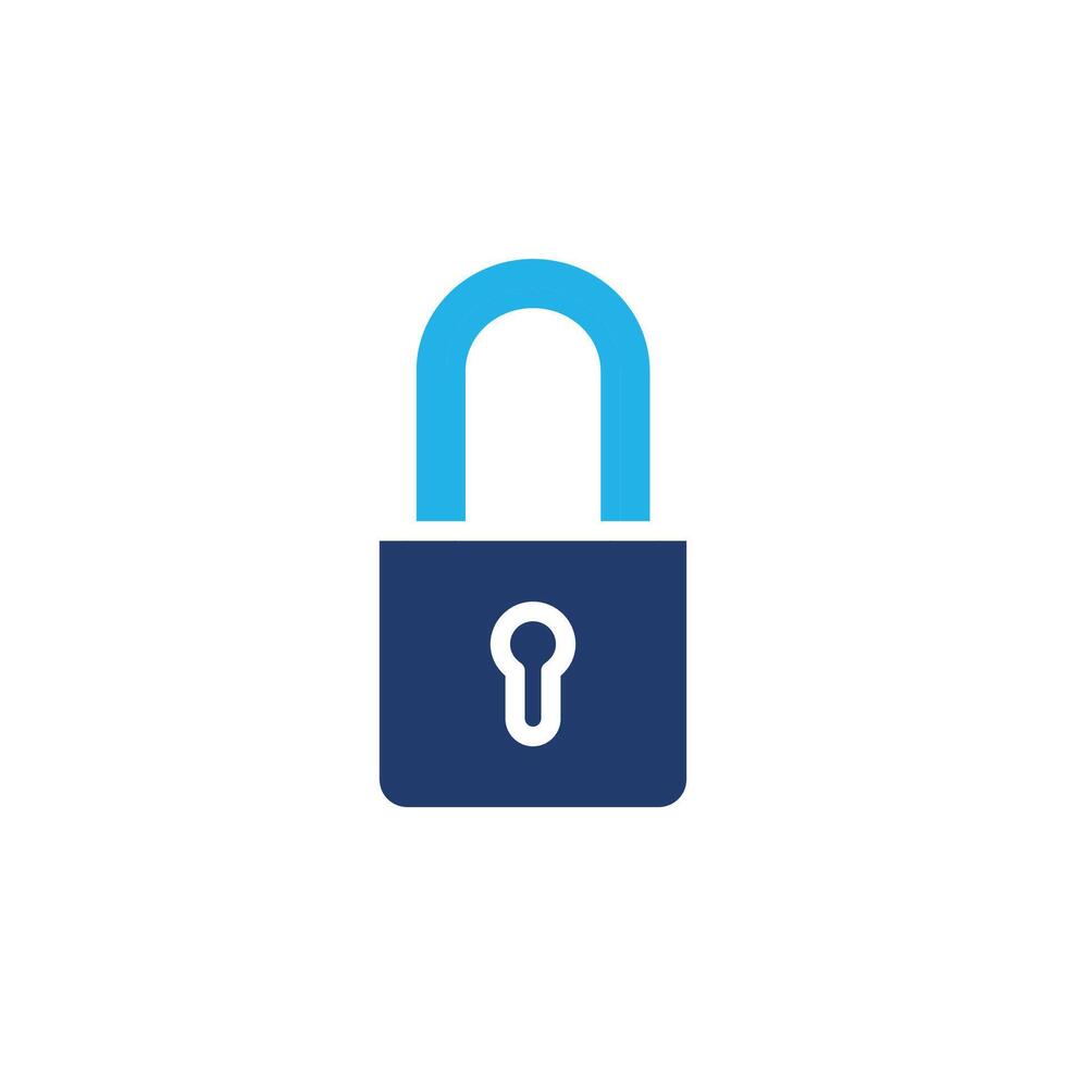 pad lock colored icon design good for web or mobile app vector