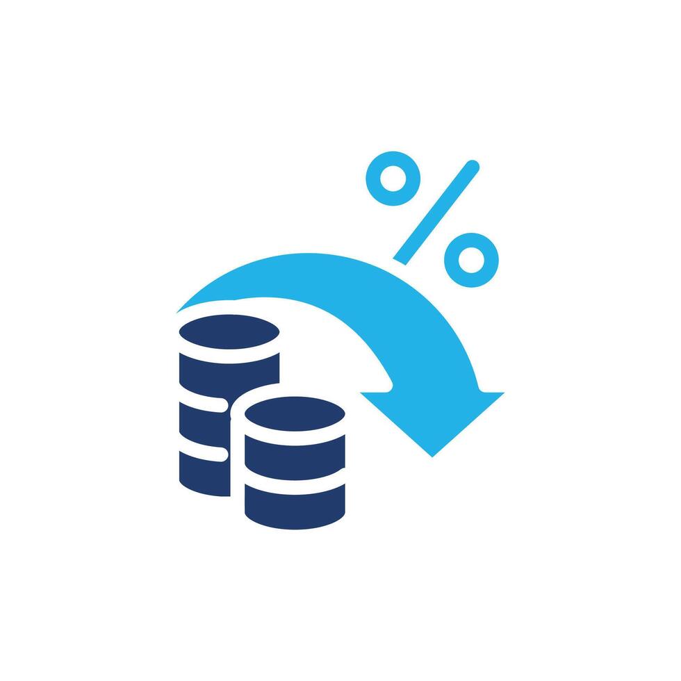 tax reduction colored icon design good for web or mobile app vector