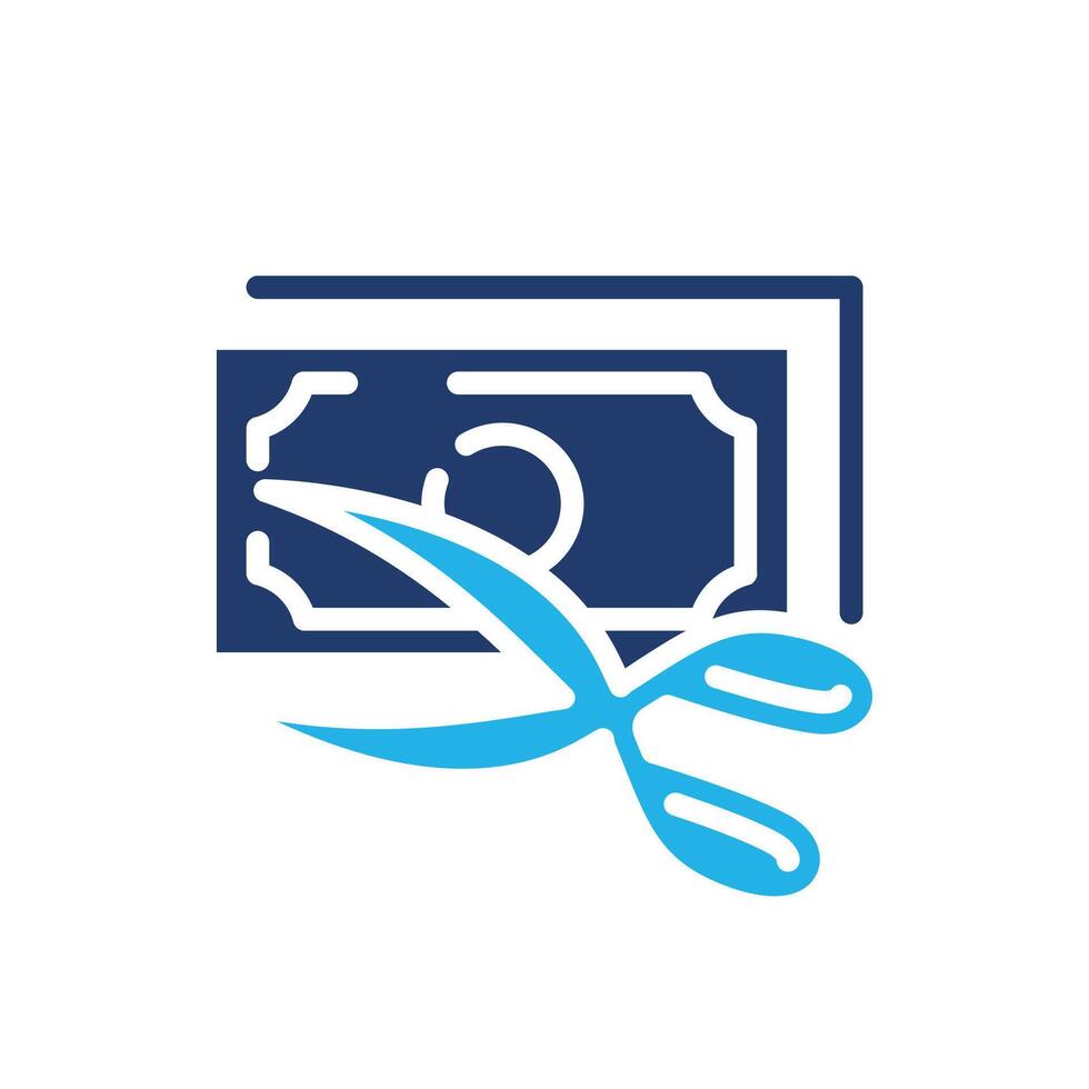 cut money colored icon design good for web or mobile app vector
