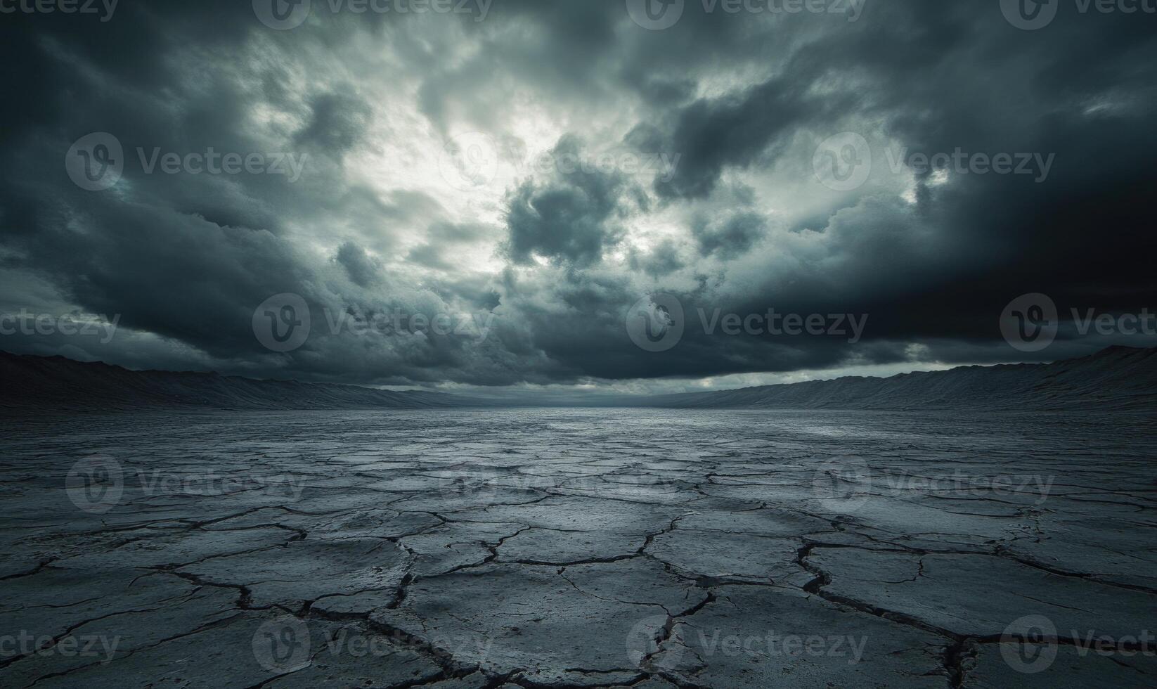 Dark clouds moving slowly across the sky photo