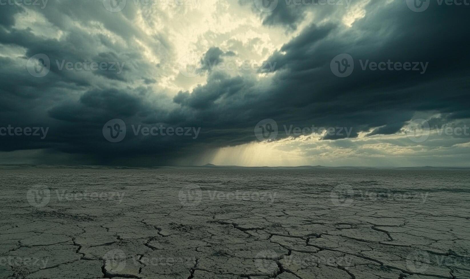 Dark clouds moving slowly across the sky photo