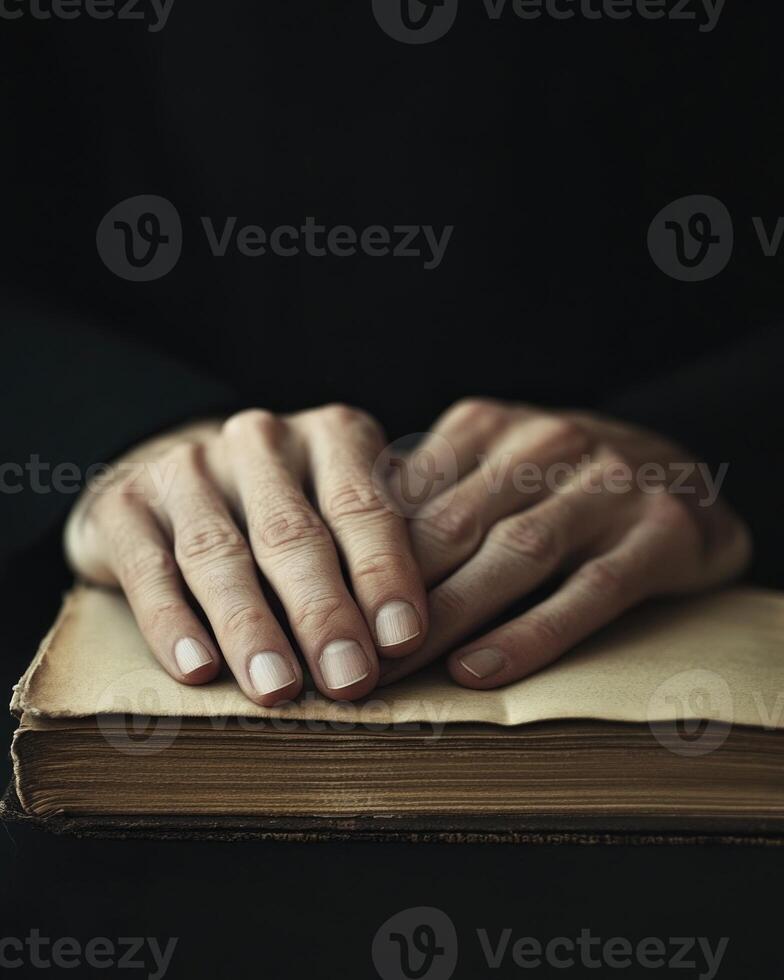 Closeup portrait of the male hands photo