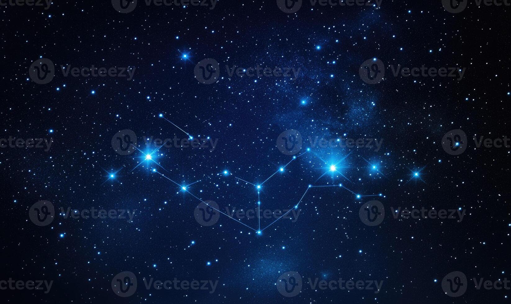 A starry night sky with a long line of stars photo