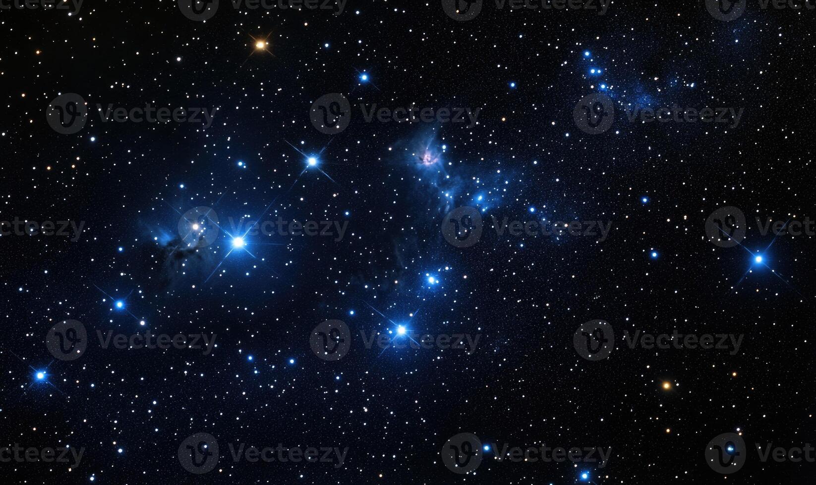 A starry night sky with a long line of stars photo