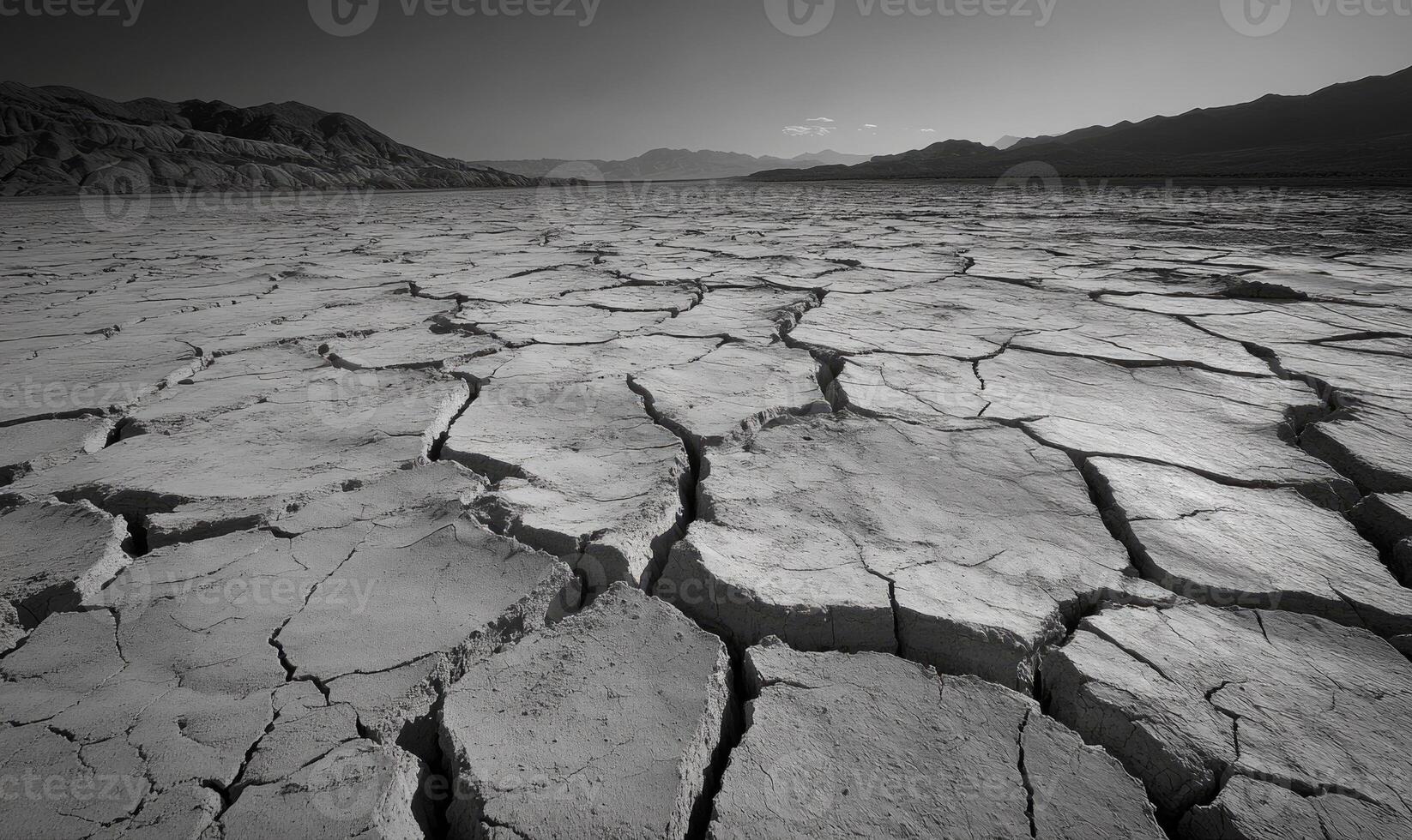 Wide view of a drought-affected landscape photo