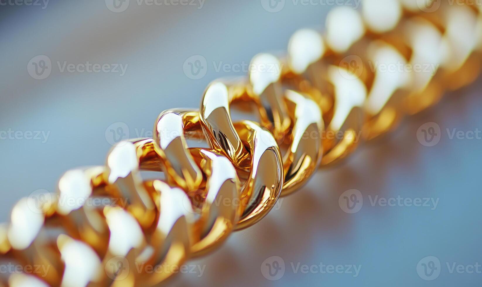 A gold chain with a shiny surface photo