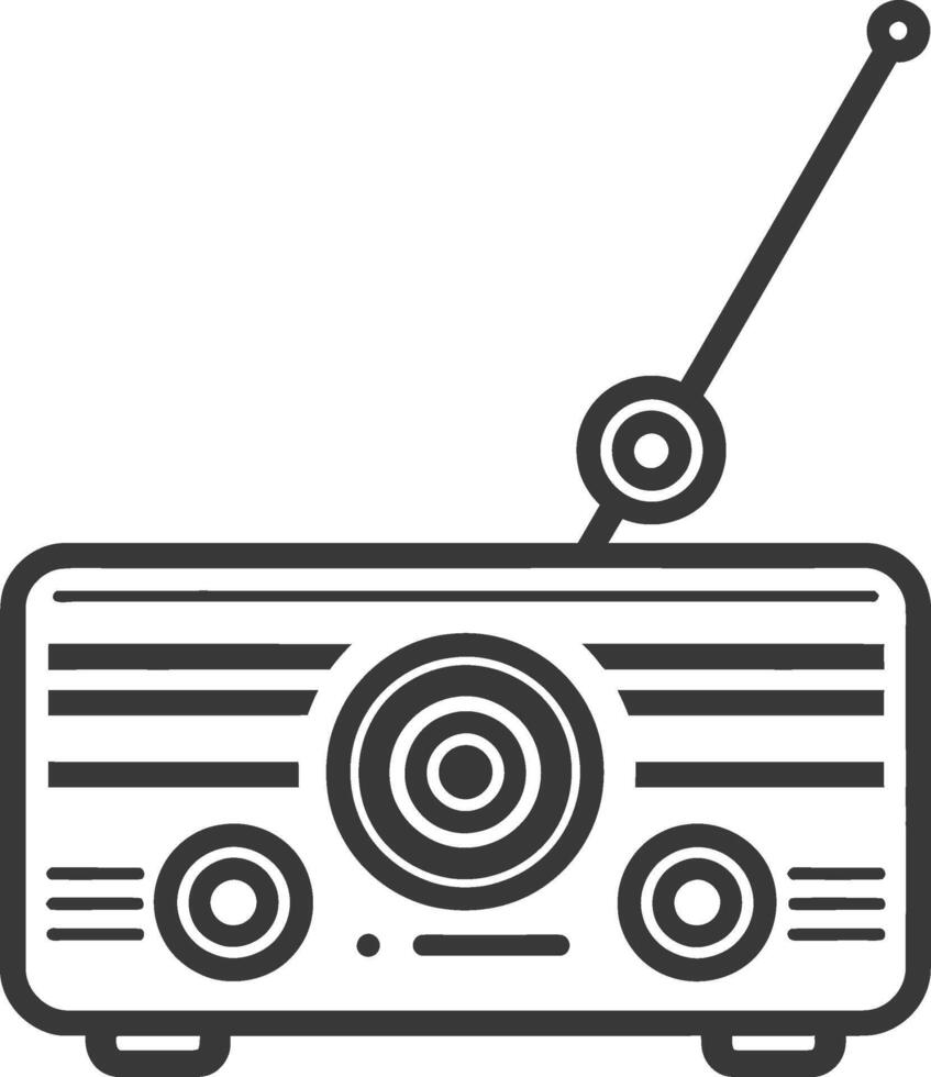 Radio icon illustration vector