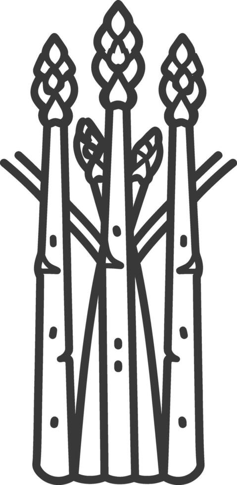 A black and white illustration of three tall trees vector