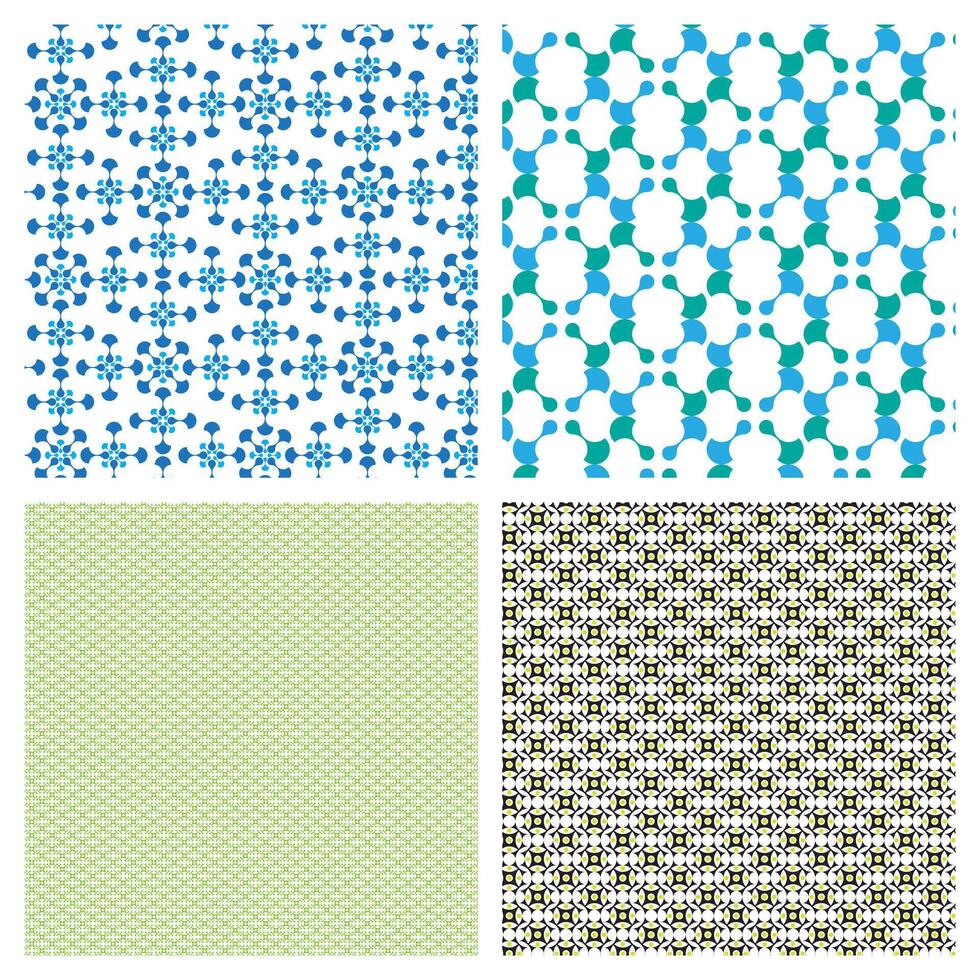 Geometric and Abstract Pattern Set in Digital Design vector