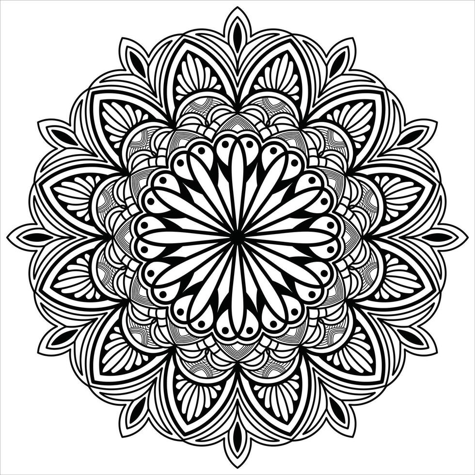 Circular Blooms Enchanting Mandala Patterns vector