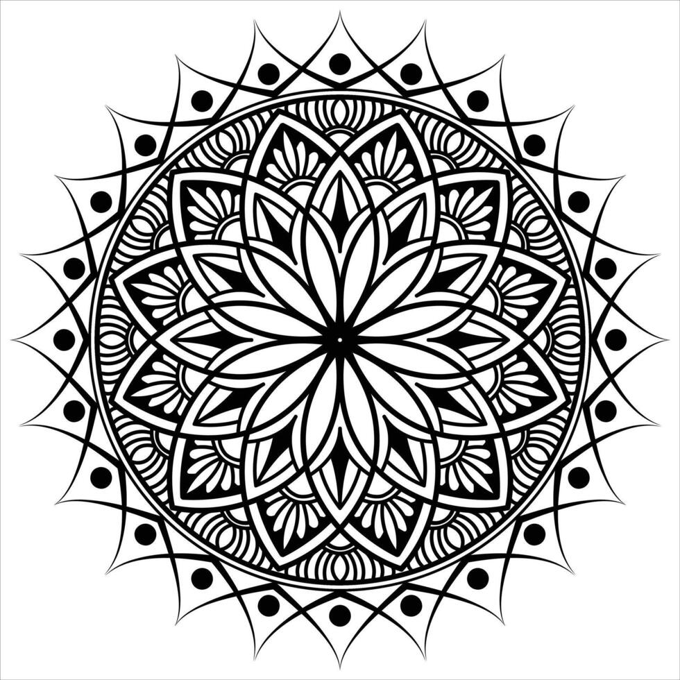 a simple and beautiful floral mandala design vector