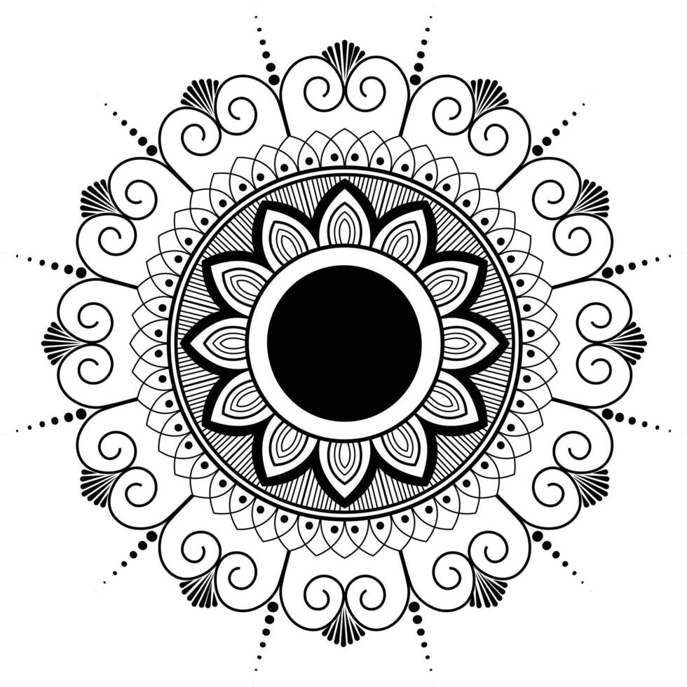 Floral Symmetry A Round mandala design vector