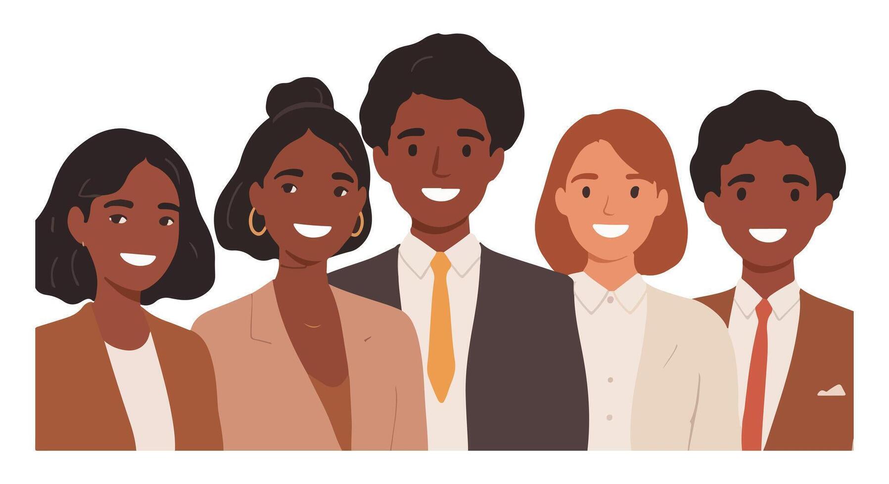 Multicultural Group of Professional Businesspeople Smiling vector
