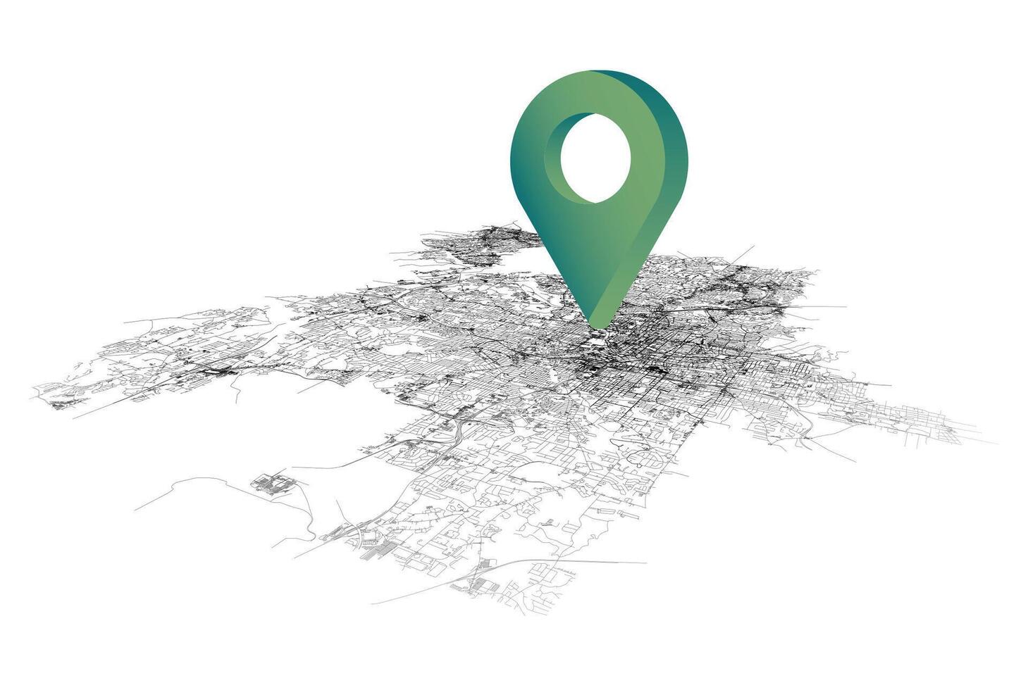 Atlanta Georgia United States - Atlanta Georgia United States Of America Isometric Detail Streets Roads Map With Location Pin Element Image Free Vector 