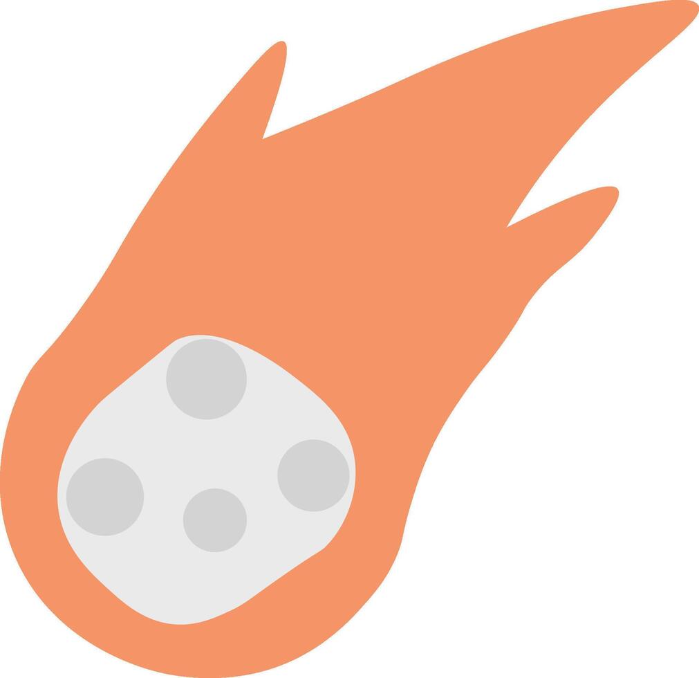 Comet falling down fast with fire vector