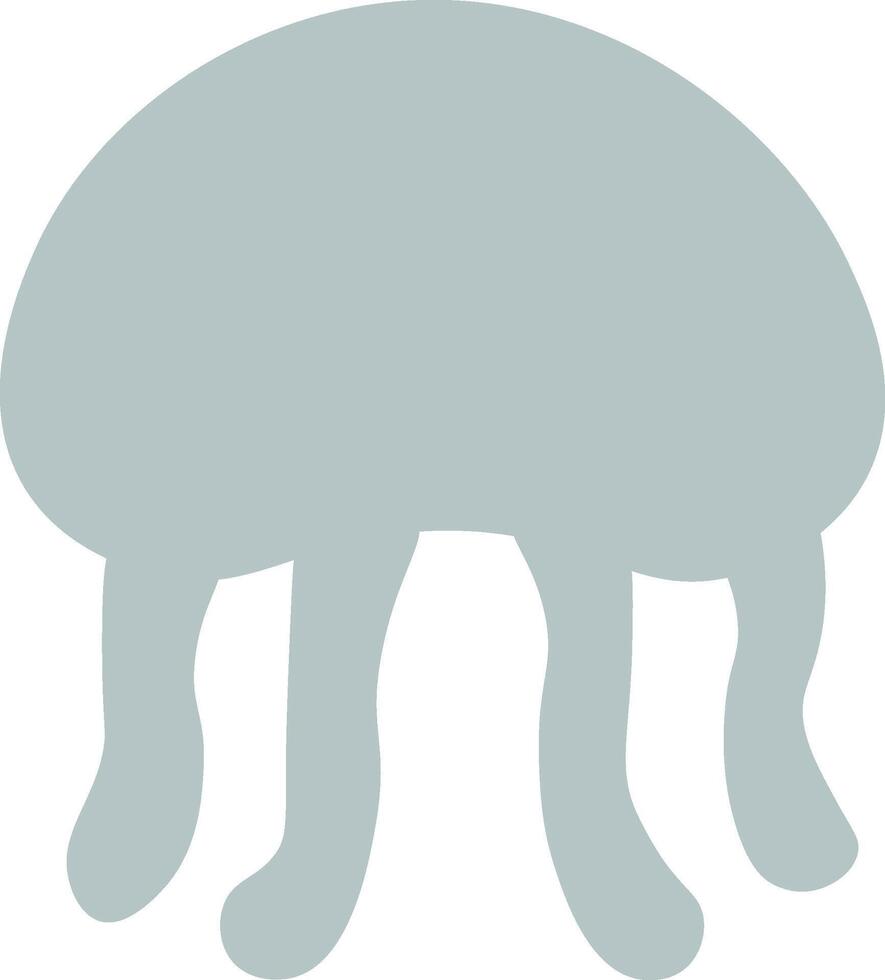 Jellyfish Blue Silhouette vector