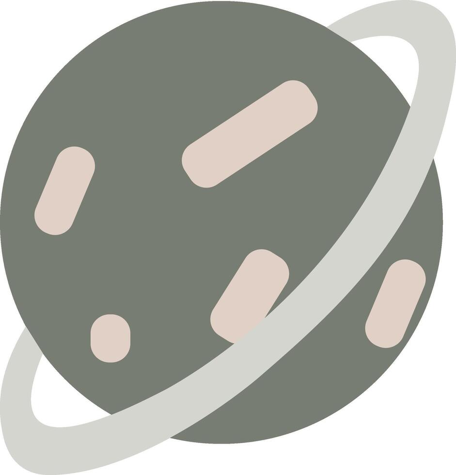 Green planet with orbit vector