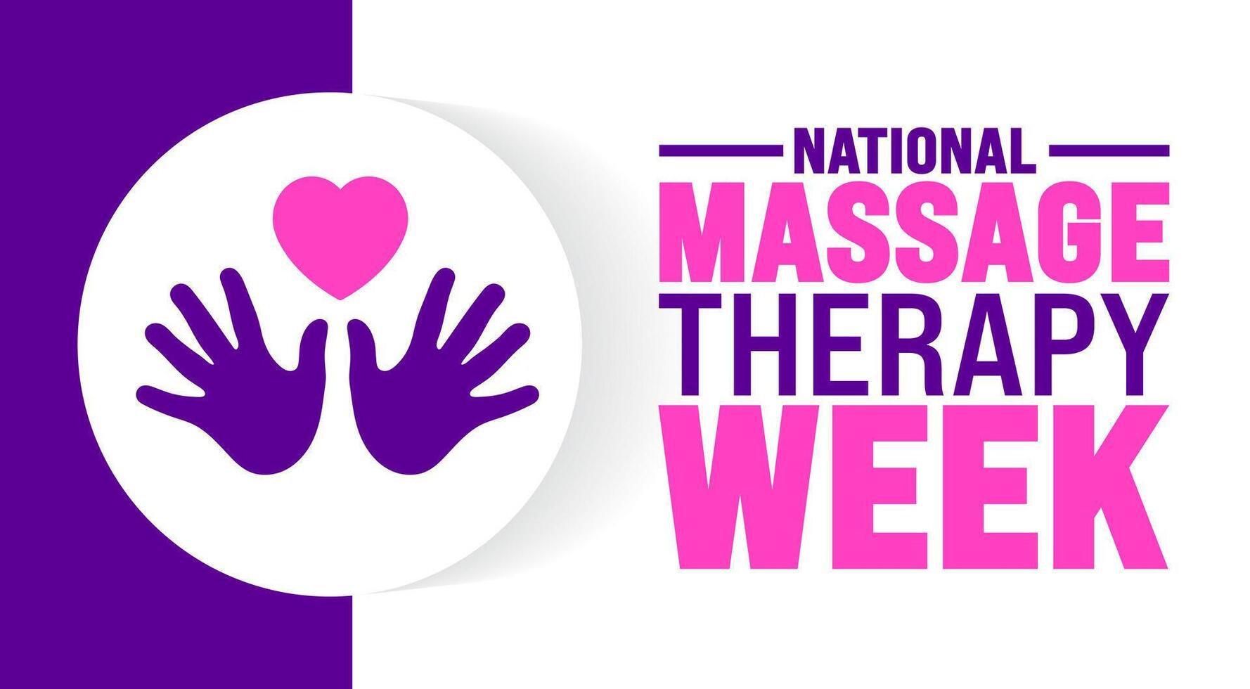 National Massage Therapy Week background or banner design template is observed every year in October. Holiday concept. Template for card, poster, placard, template. eps 10 vector
