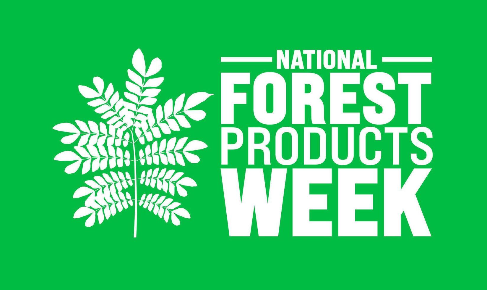 National Forest Products Week background or banner design template is observed every year in October. Holiday concept. Template for card, poster, placard, template. eps 10 vector
