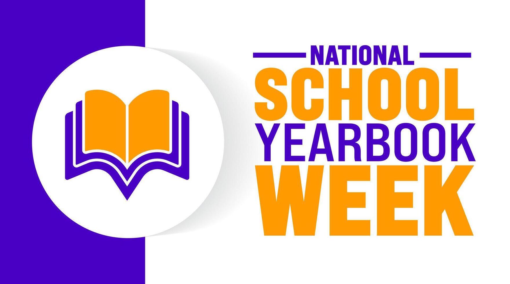 National School Yearbook Week background or banner design template is observed every year in October. Holiday concept. Template for card, poster, placard, template. eps 10 vector