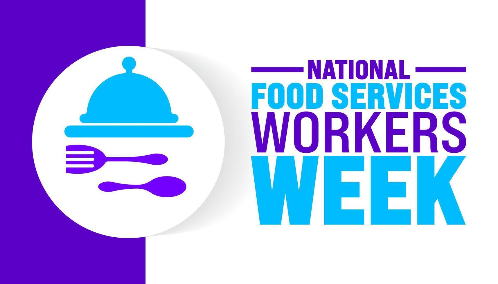 National Food Services Workers Week background or banner design template is observed every year in October. Holiday concept. Template for card, poster, placard, template. eps 10 vector