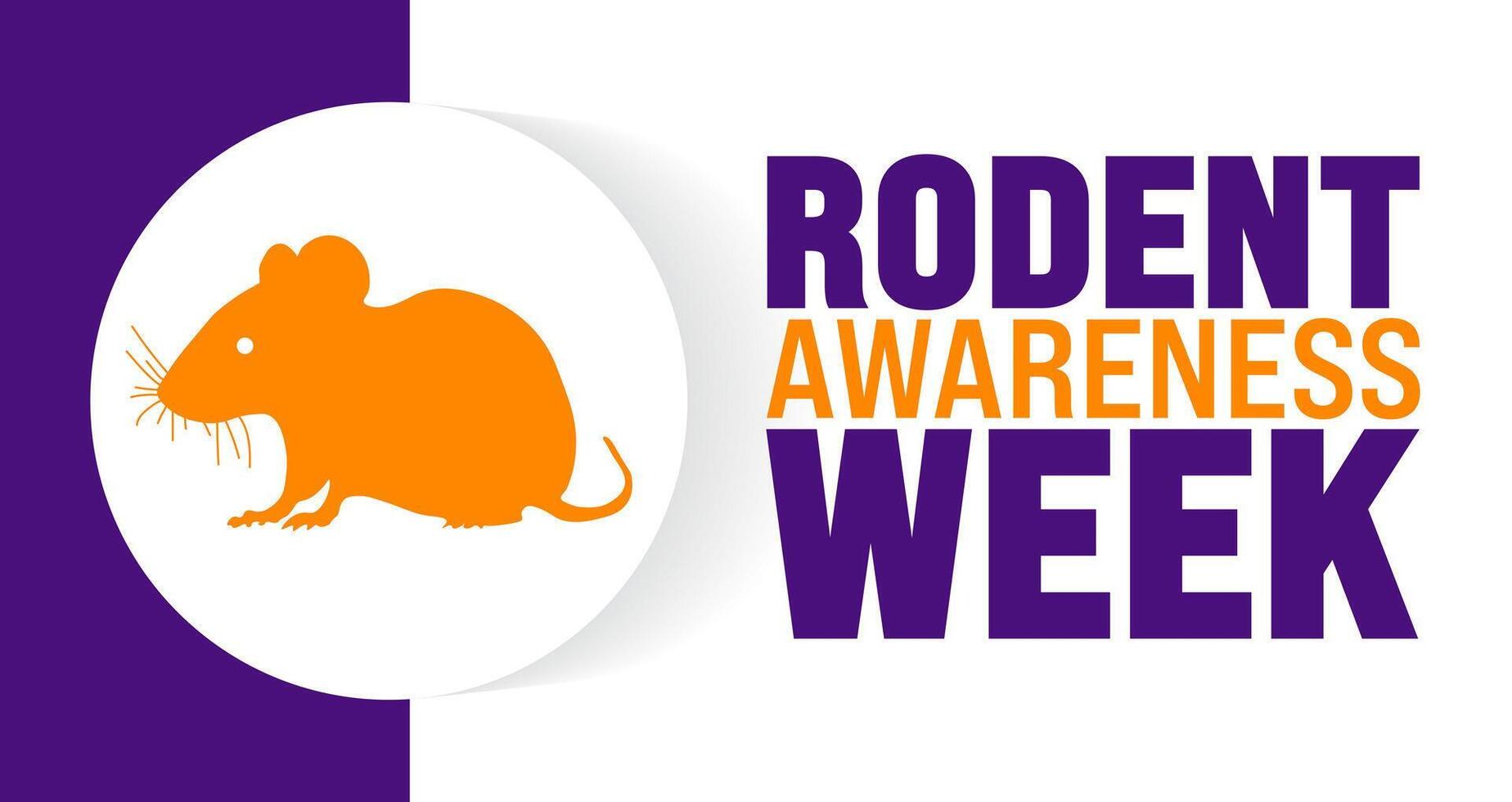 Rodent Awareness Week background or banner design template is observed every year in October. Holiday concept. Template for card, poster, placard, template. eps 10 vector