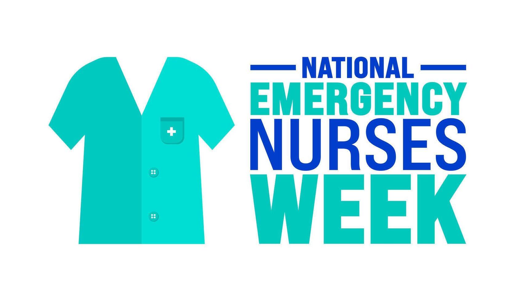 National Emergency Nurses Week background or banner design template is observed every year in October. Holiday concept. Template for card, poster, placard, template. eps 10 vector