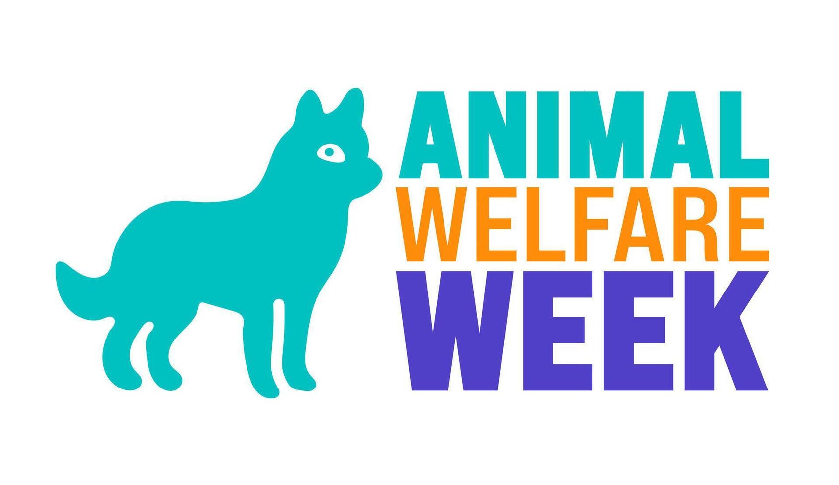 Animal Welfare Week background or banner design template is observed every year in October. Holiday concept. Template for card, poster, placard, template. eps 10 vector