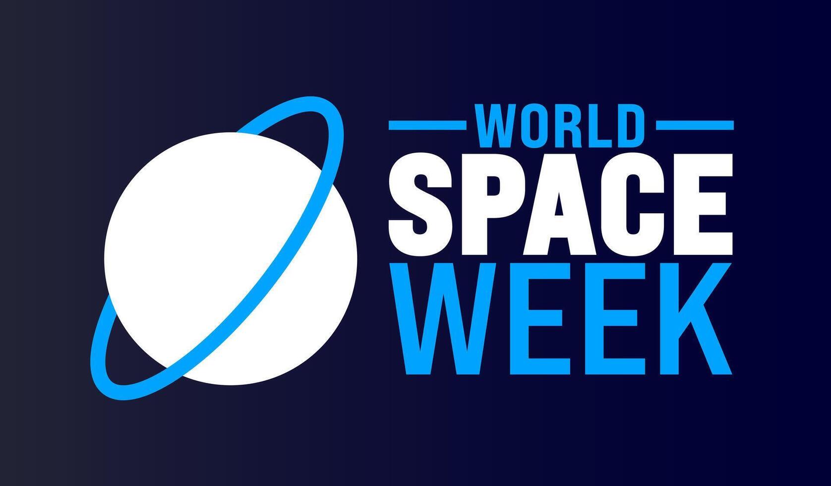 World Space Week background or banner design template is observed every year in October. Holiday concept. Template for card, poster, placard, template. eps 10 vector