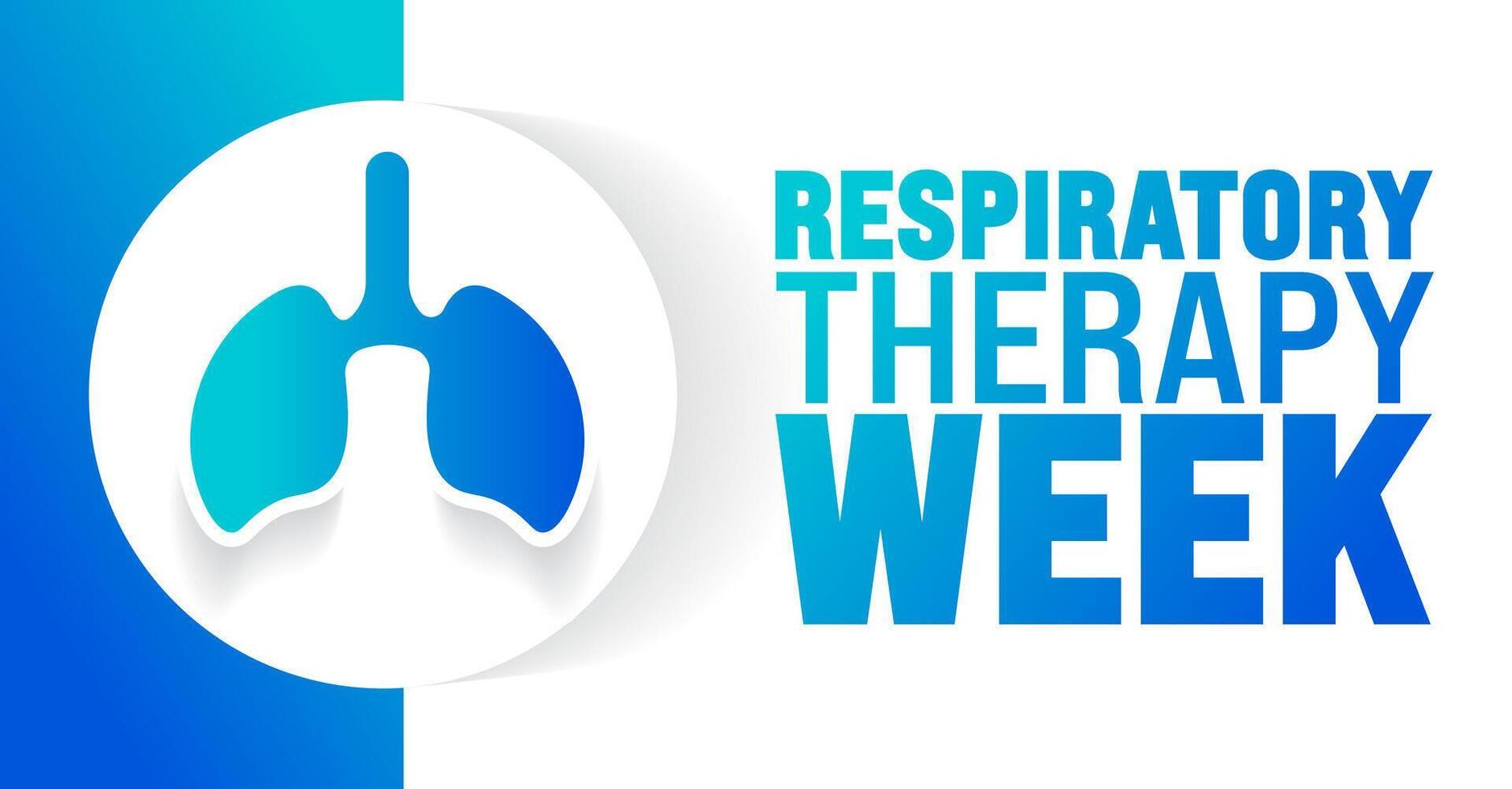 Respiratory Therapy Week background or banner design template is observed every year in October. Holiday concept. Template for card, poster, placard, template. eps 10 vector