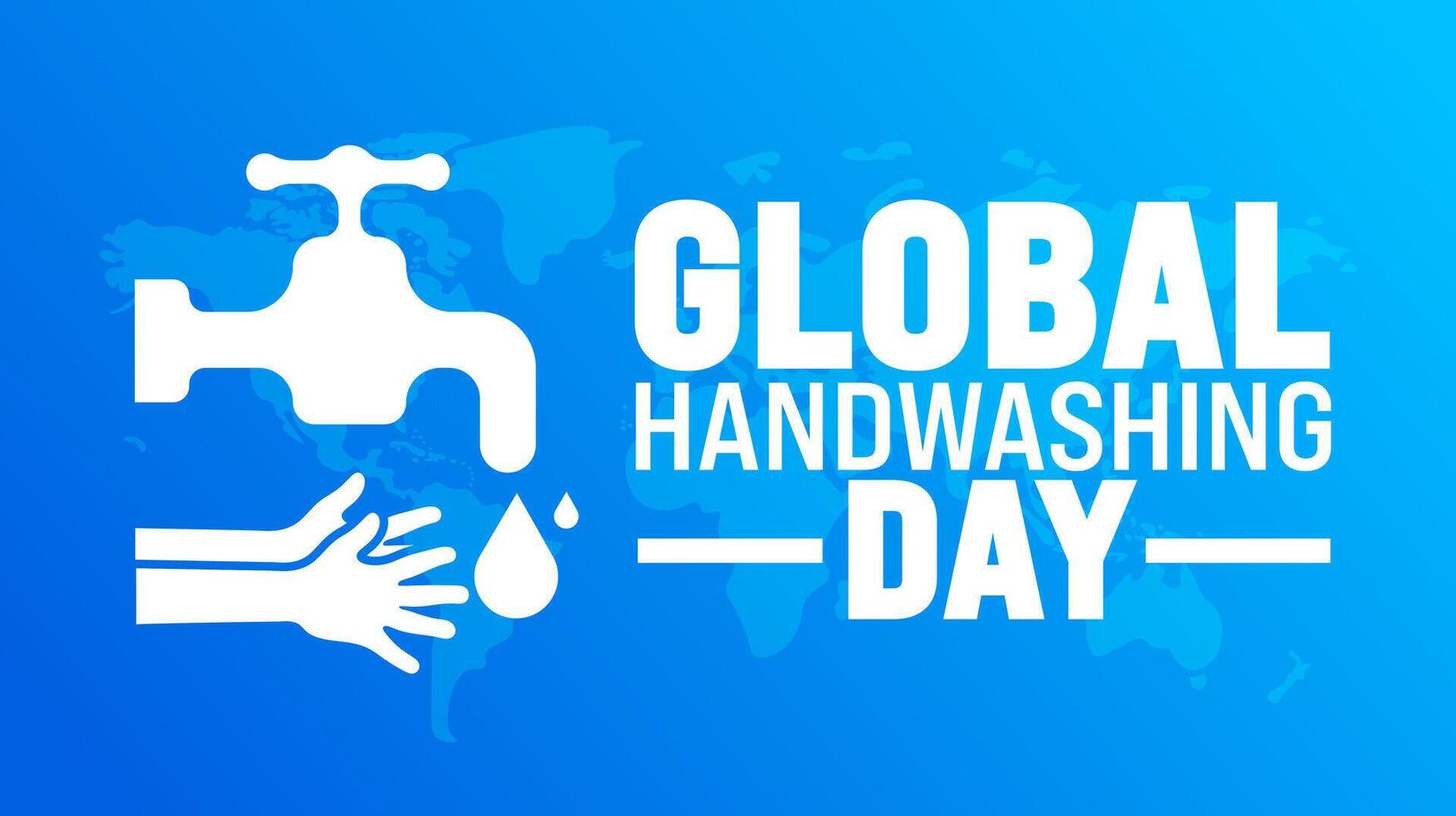 Global Handwashing Day background or banner design template is observed every year in October. Holiday concept. Template for card, poster, placard, template. eps 10 vector