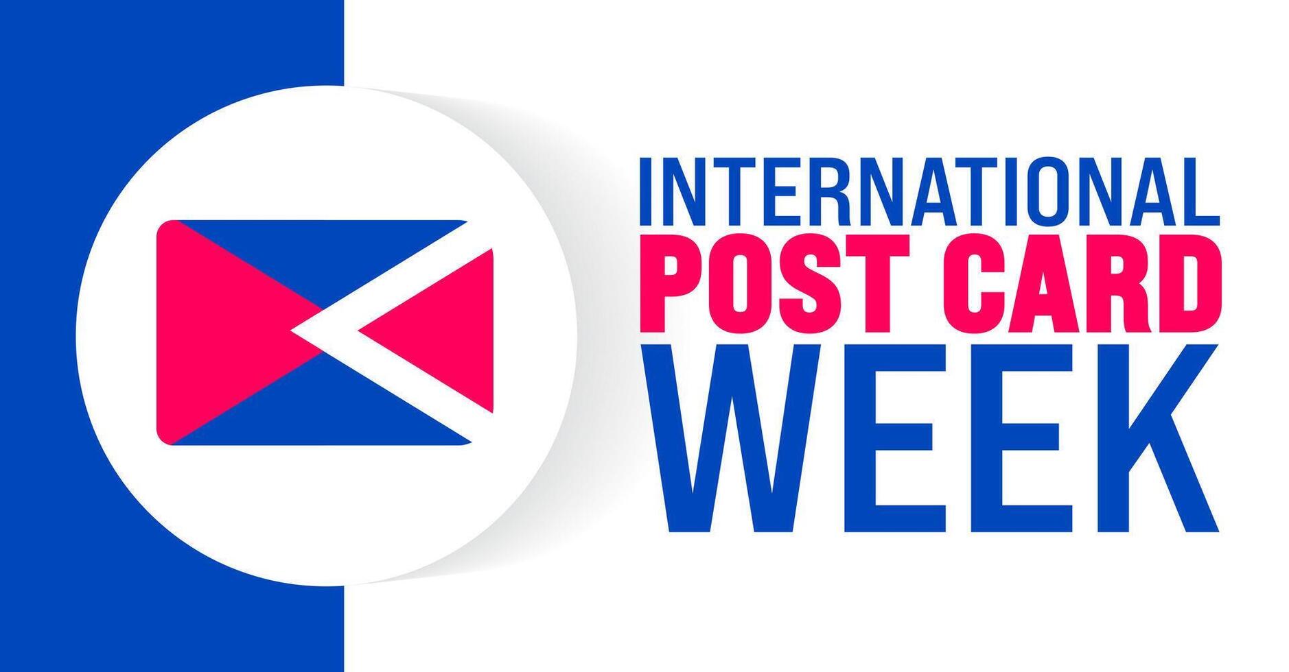 International Post Card Week background or banner design template is observed every year in October. Holiday concept. Template for card, poster, placard, template. eps 10 vector