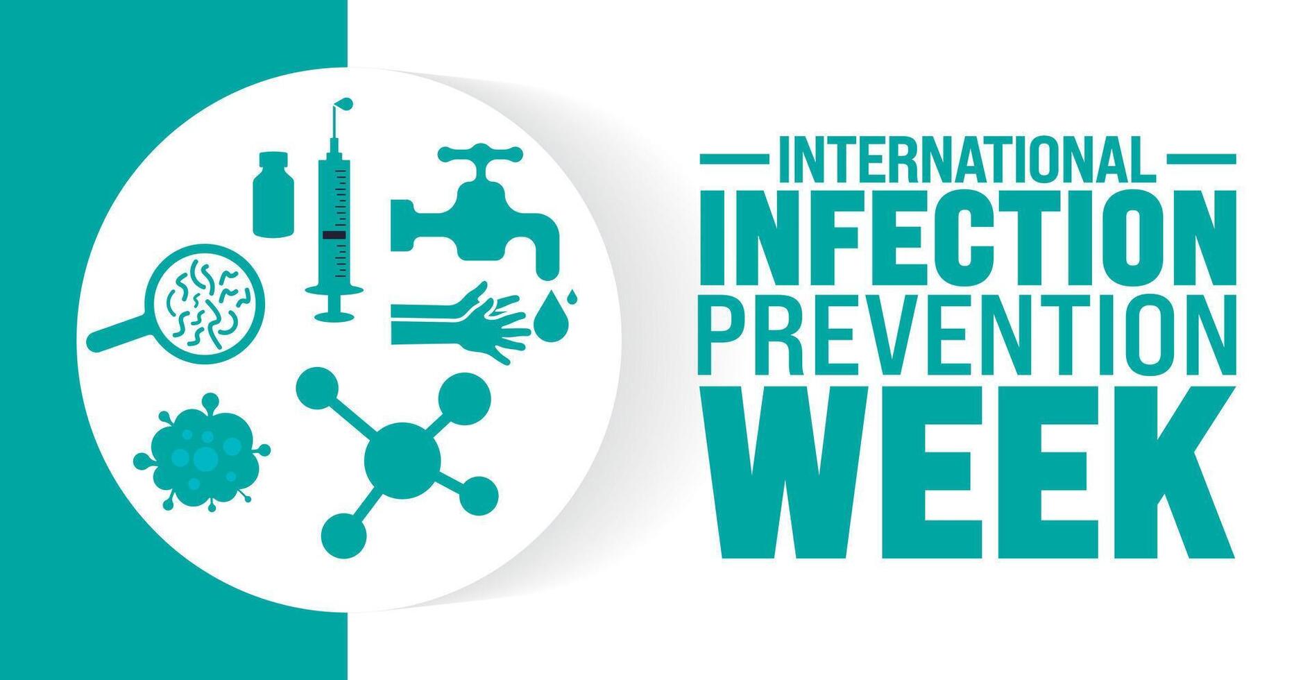international infection prevention week background or banner design template is observed every year in October. Holiday concept. Template for card, poster, placard, template. eps 10 vector