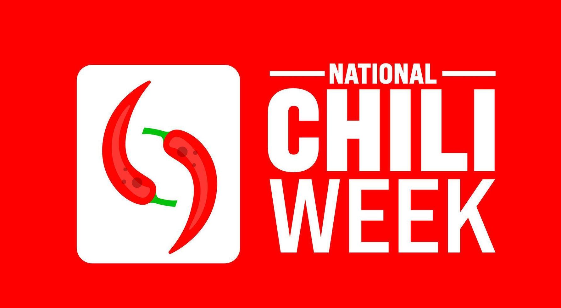National Chili Week background or banner design template is observed every year in October. Holiday concept. Template for card, poster, placard, template. eps 10 vector