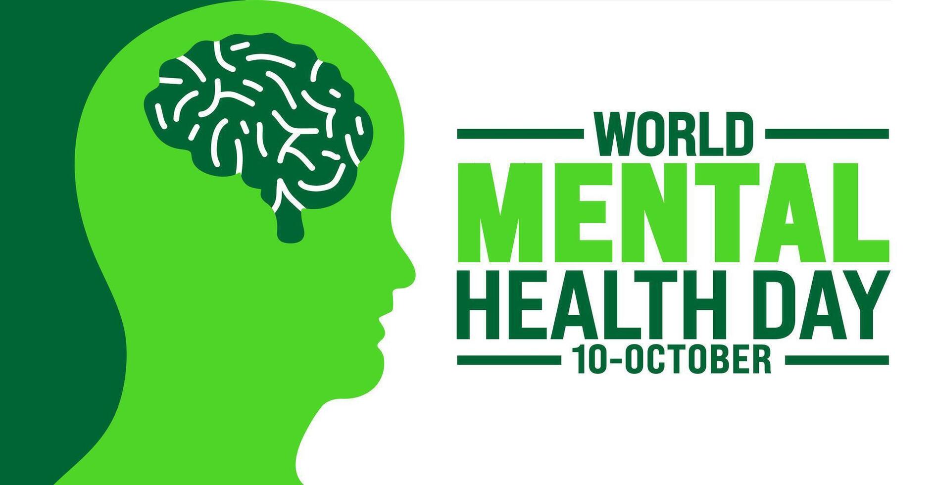 World Mental Health Day background or banner design template is observed every year in October. Holiday concept. Template for card, poster, placard, template. eps 10 vector