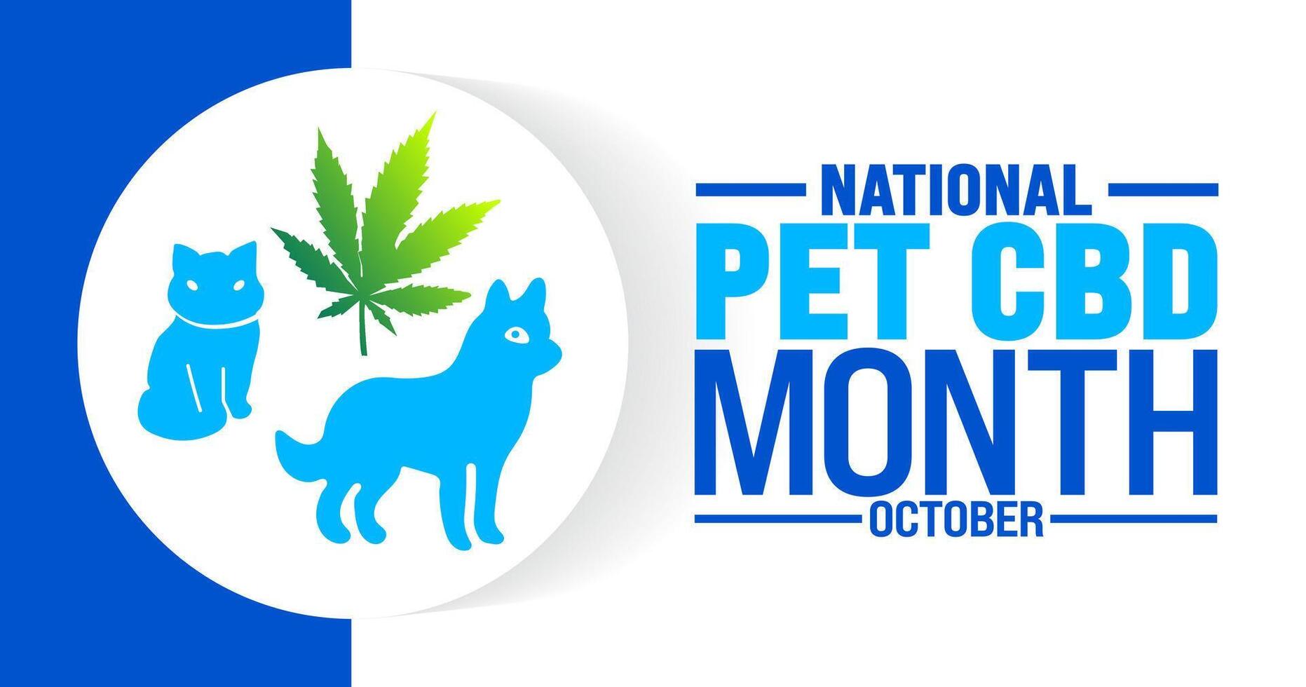National pet cbd month background or banner design template is observed every year in October. Holiday concept. Template for card, poster, placard, template. eps 10 vector
