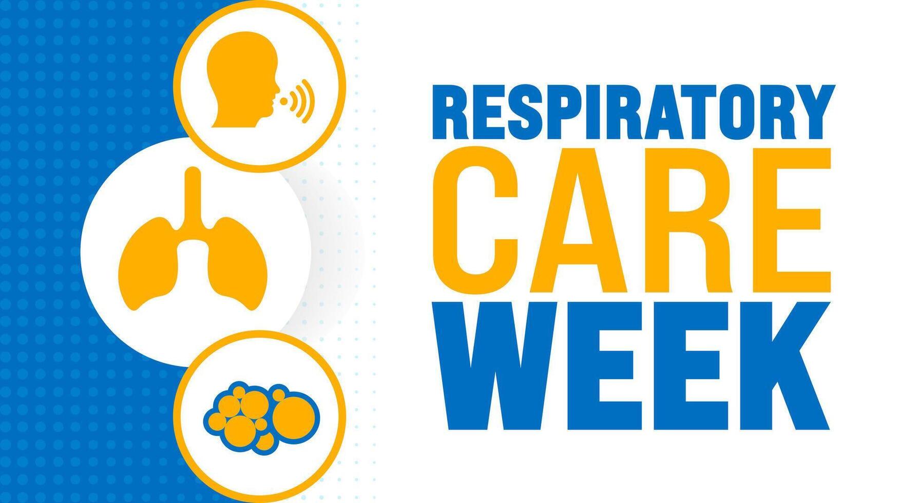 Respiratory Care Week background or banner design template is observed every year in October. Holiday concept. Template for card, poster, placard, template. eps 10 vector