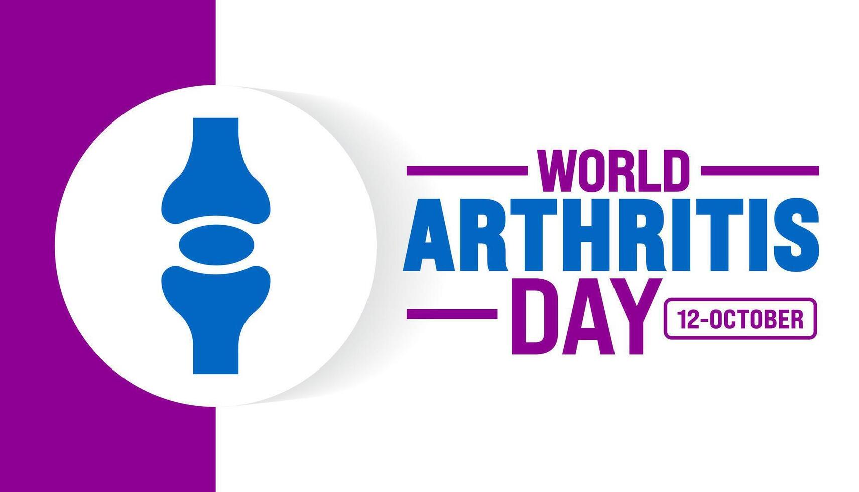 World Arthritis Day background or banner design template is observed every year in October. Holiday concept. Template for card, poster, placard, template. eps 10 vector