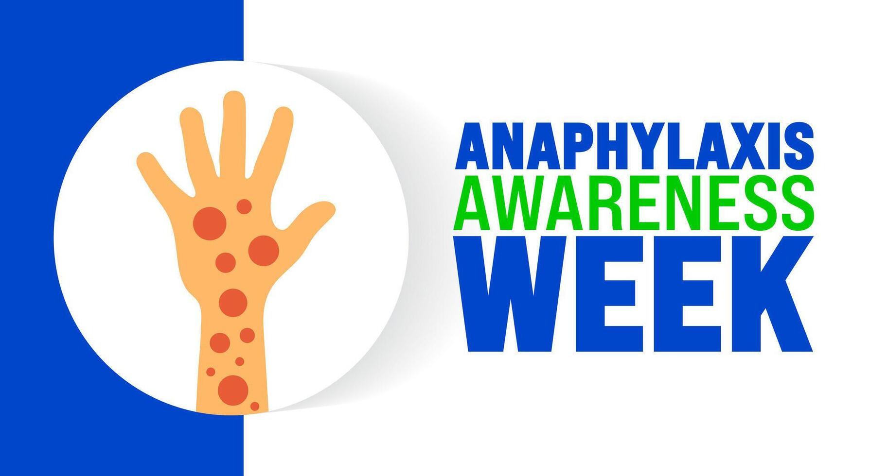 Anaphylaxis Awareness Week background or banner design template is observed every year in October. Holiday concept. Template for card, poster, placard, template. eps 10 vector