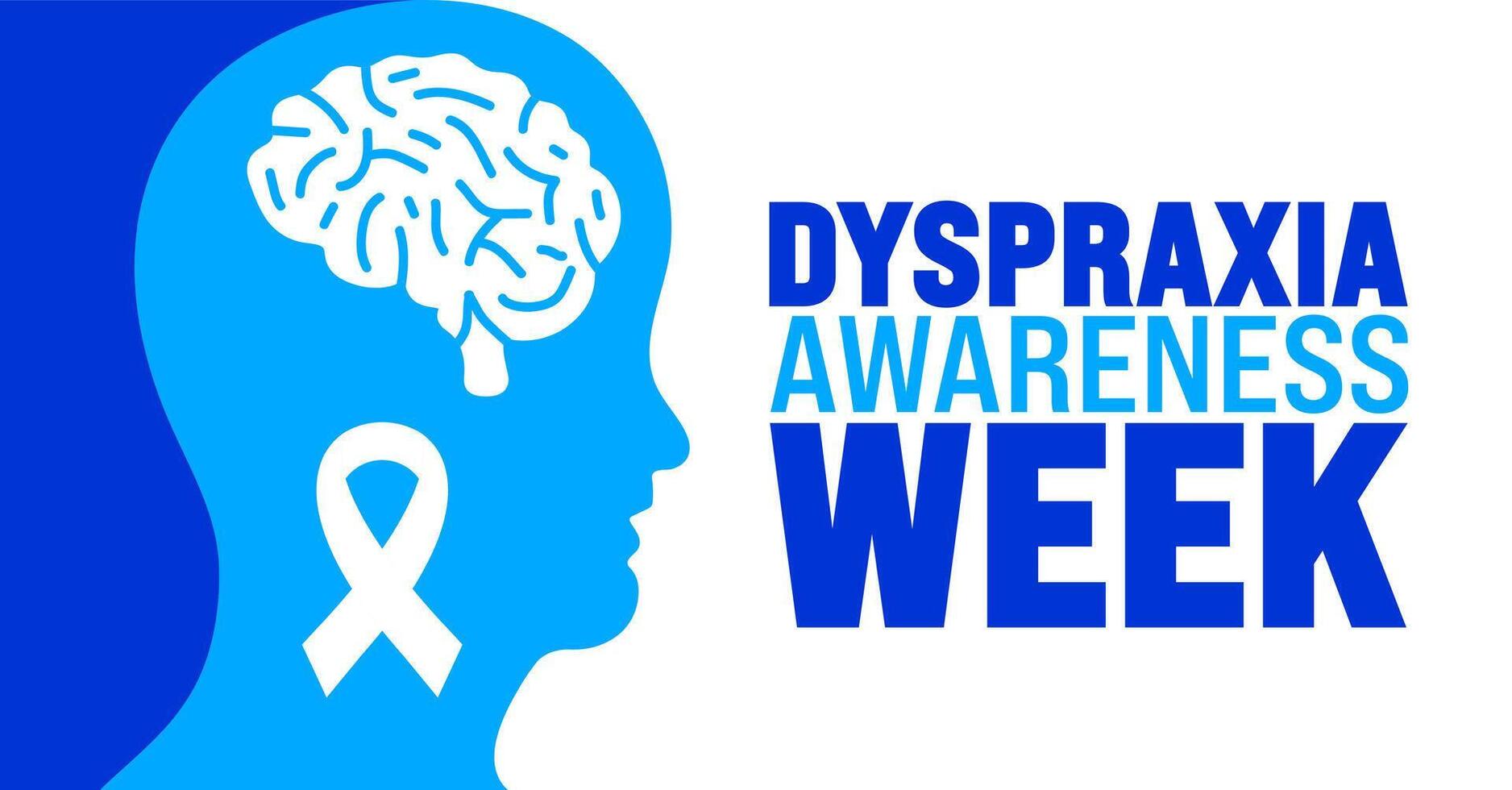 Dyspraxia Awareness Week background or banner design template is observed every year in October. Holiday concept. Template for card, poster, placard, template. eps 10 vector