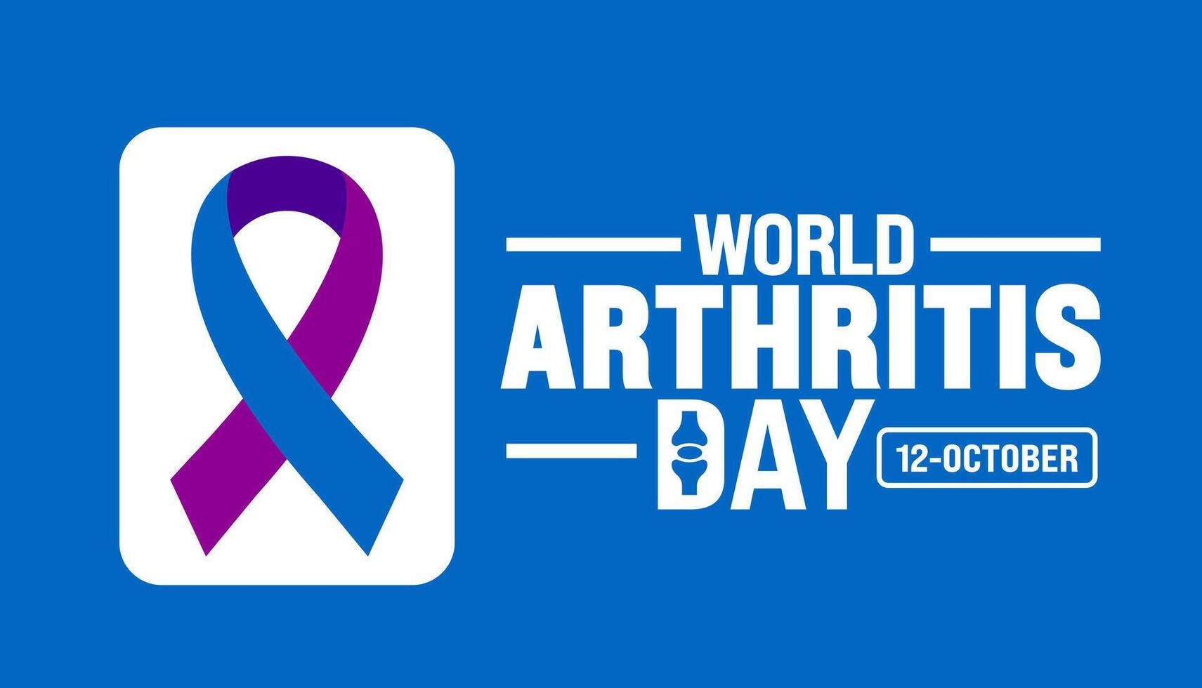 World Arthritis Day background or banner design template is observed every year in October. Holiday concept. Template for card, poster, placard, template. eps 10 vector