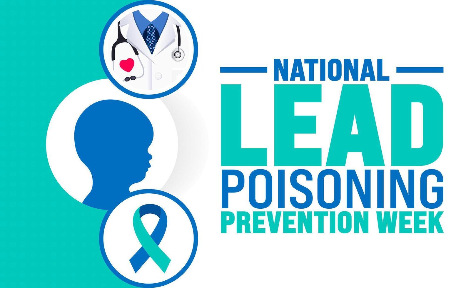 National Lead Poisoning Prevention Week background or banner design template is observed every year in October. Holiday concept. Template for card, poster, placard, template. eps 10 vector
