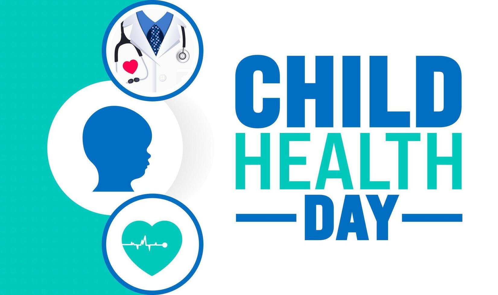 Child Health Day background or banner design template is observed every year in October. Holiday concept. Template for card, poster, placard, template. eps 10 vector