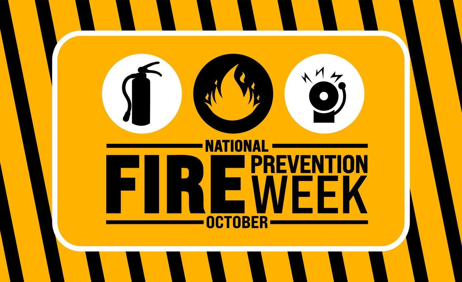 National Fire Prevention Week background or banner design template is observed every year in October. Holiday concept. Template for card, poster, placard, template. eps 10 vector
