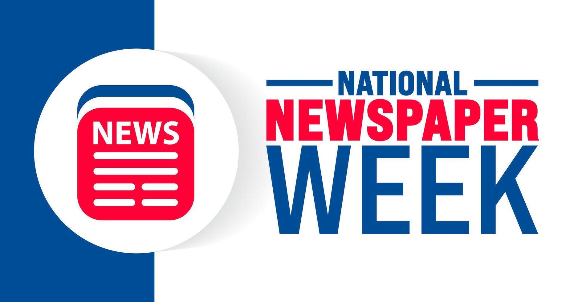 National Newspaper Week background or banner design template is observed every year in October. Holiday concept. Template for card, poster, placard, template. eps 10 vector