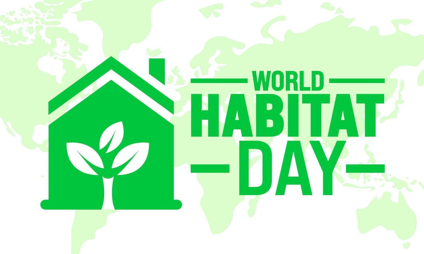 World Habitat Day background or banner design template is observed every year in October. Holiday concept. Template for card, poster, placard, template. eps 10 vector
