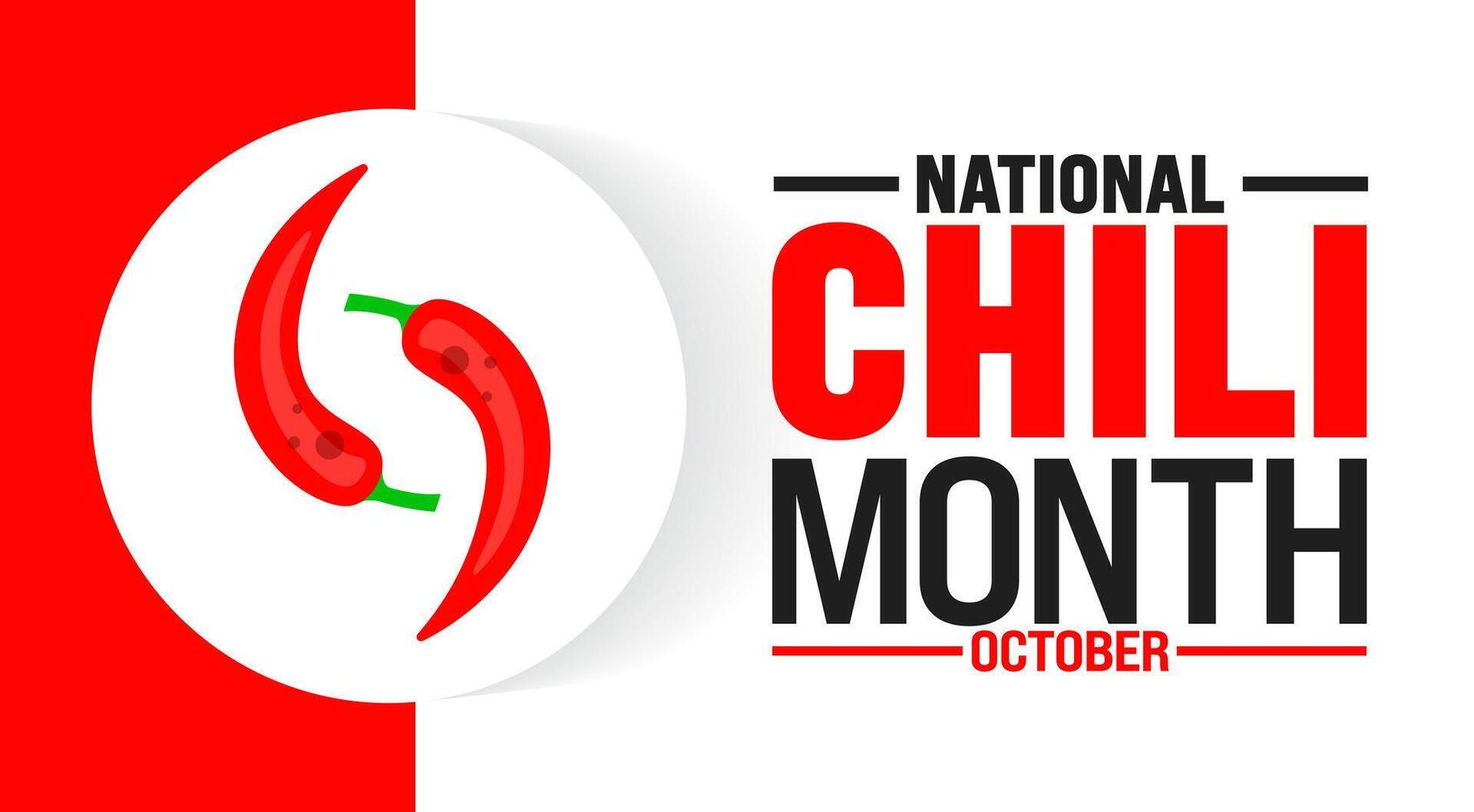 National chili month background or banner design template is observed every year in October. Holiday concept. Template for card, poster, placard, template. eps 10 vector