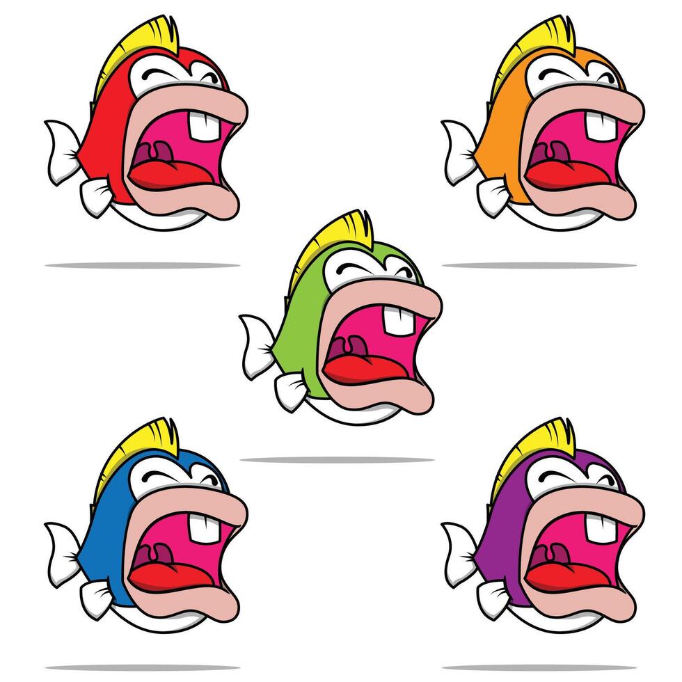 Boss Bass Fish Enemy Game vector