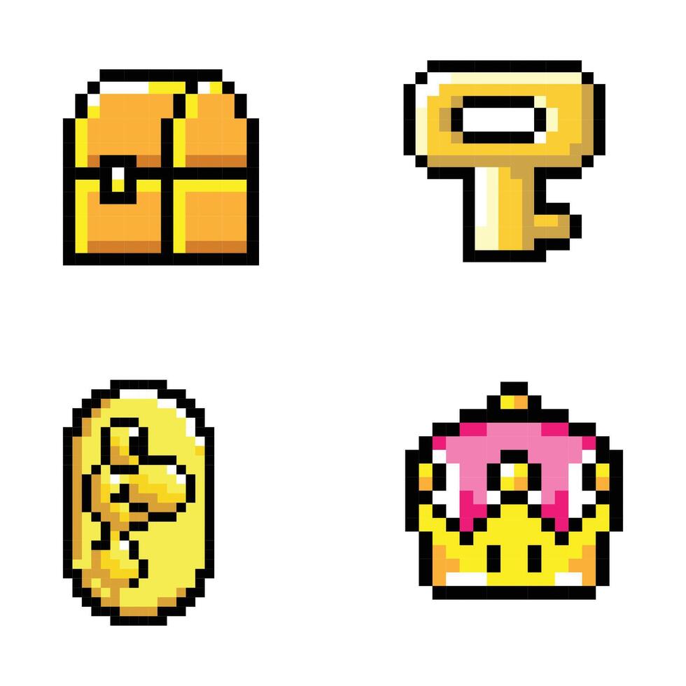 The Treasure Game Pixel Collection vector